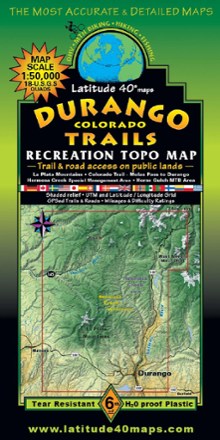 Durango Bike Trails Map Latitude 40 Maps Durango Colorado Trails Map - 6Th Edition | Rei Co-Op