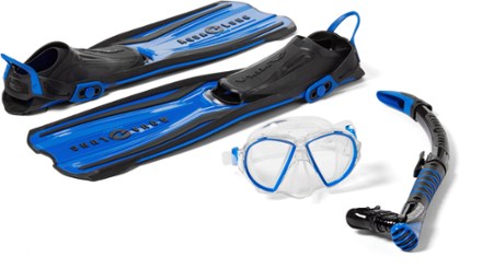 AQUA LUNG SPORT PLANET LX YELLOW M/L ADULT SNORKEL SET SWIM SEA DIVE SNORKELING 