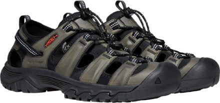 KEEN Targhee III Sandals - Men's Side view (Grey/Black)