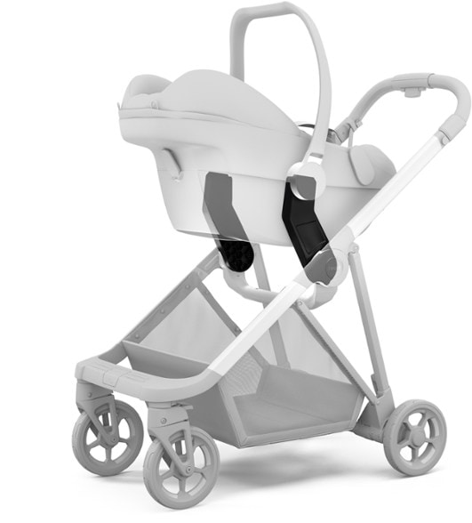 Car seat and stroller not included