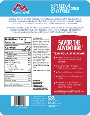 Mountain House Homestyle Chicken Noodle Casserole Pro-Pak - 1 Serving 1