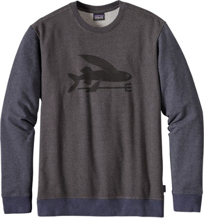patagonia men's small flying fish uprisal crew sweatshirt