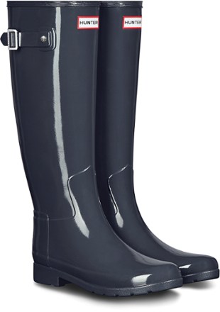 hunter boots dark slate gloss