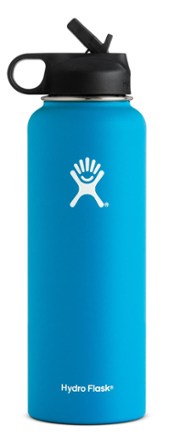 Hydro Flask Water Bottle - Wide Mouth Straw Lid 2.0 - 40 oz, Spearmint