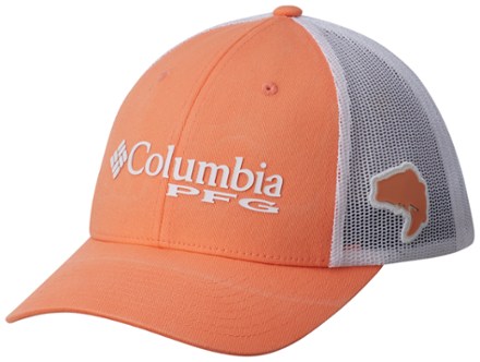 orange columbia pfg hat