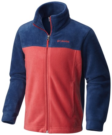 Columbia Pullover in Pile Bambini - Steens Mountain II 1/4 Snap - Satin Pink/Rich Wine