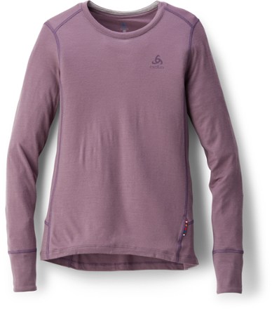 ODLO Womens Suw Top Crew Neck L/S Natural 100% Merino Top 