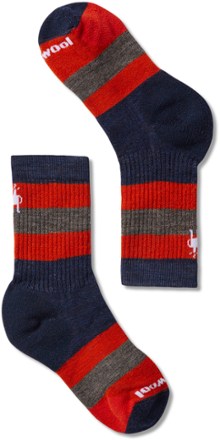 Striped Hike Medium Crew Socks - Medium Gray - Kids'