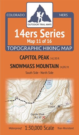 Colorado 14ers Series Map - Capitol Peak, Snowmass Mountain