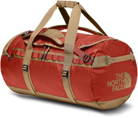 orange north face duffel bag