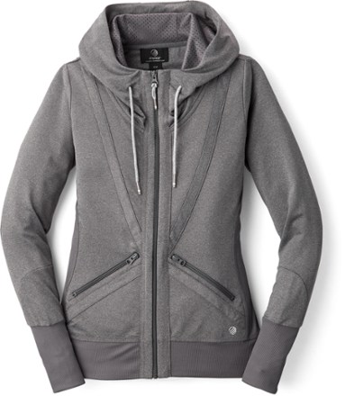 Long Grey Zip Hoodie Women