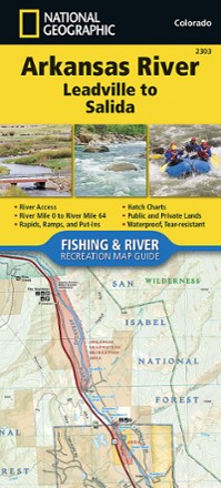 Arkansas River: Leadville to Salida Fishing and River Recreation Map Guide