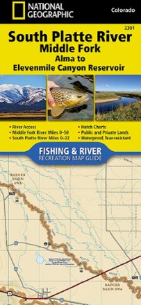 South Platte River Middle Fork Fishing & River Recreation Map Guide