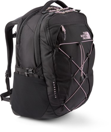 black and gold north face backpack