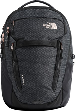 rose gold north face backpack