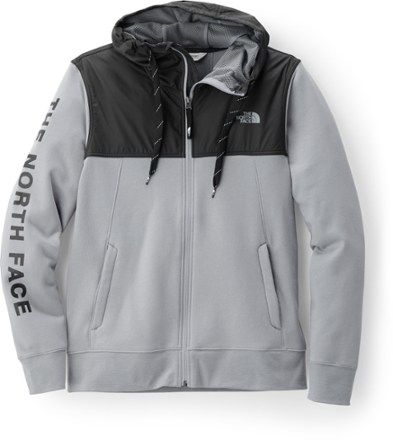 north face men's train n logo full zip hoodie