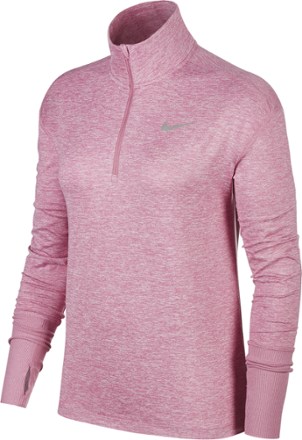 pink nike half zip running top