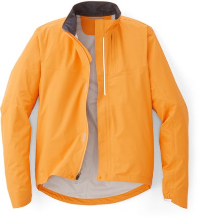 orange cycling jacket