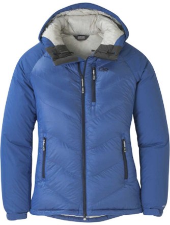 outdoor research men's alpine down hooded jacket