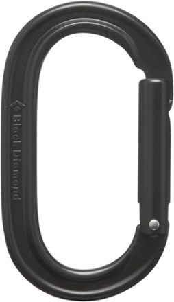 Black Plated Metal Oval Carabiner - Strapworks