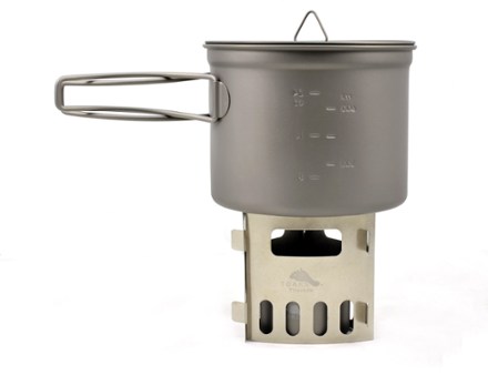 Titanium Alcohol Stove and 900ml Pot Cook System