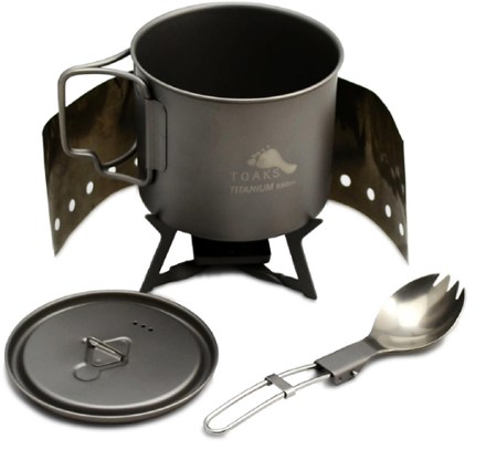 Ultralight Titanium Solid Fuel Cook System