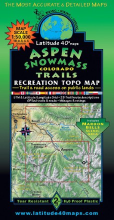 Latitude 40 Maps Aspen Snowmass Colorado Trails Map 2nd Edition