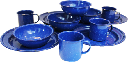 4-Person Enamel Tableware Set