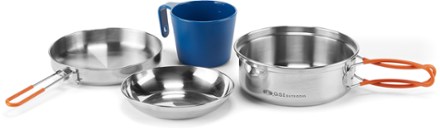 GSI Outdoors Glacier Stainless 1-Person Mess Kit 0