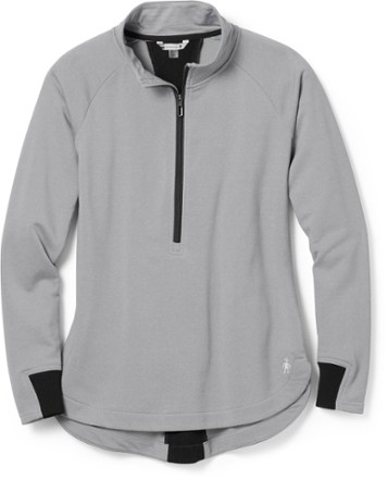 grey half zip pullover women's