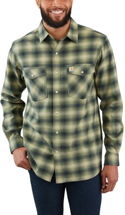 Carhartt 103314C Dark Slate 433 Rugged Flex Hamilton Plaid Flannel Shirt Carhartt 103314C Dark Slate 433 Rugged Flex Hamilton Plaid Flannel Shirt