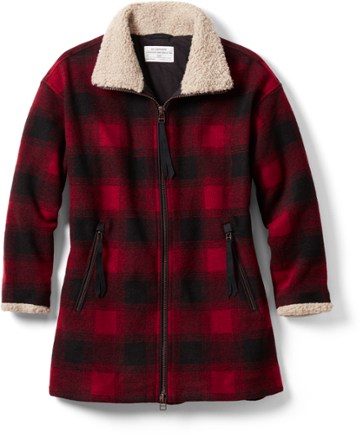 red tartan coat womens