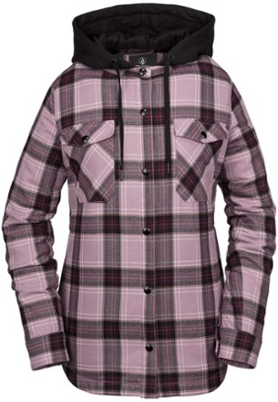 VOLCOM Women's Hooded Flannel Insulated Jacket