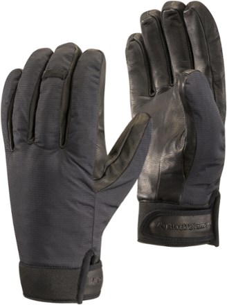 laver and wood gloves