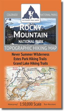 Outdoor Trail Maps Colorado Rocky Mountain National Park Map REI