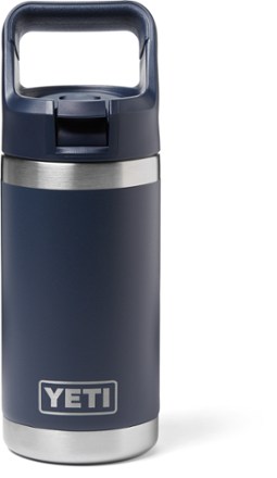 YETI Rambler Jr. 12 oz Reef Blue Double Wall Vacuum Insulated Stainless  Steel Water Bottle with Wide Mouth and Straw Lid 