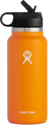 Hydro Flask 32 oz Wide Mouth Straw Lid Bottle, Black