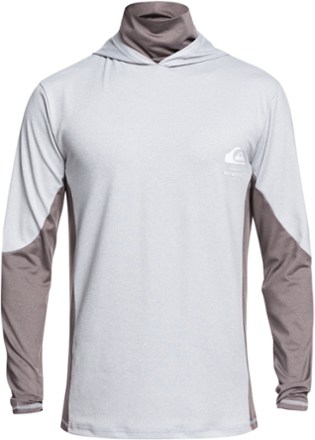 Quiksilver Waterman Men's Angler Hooded Surf T-Shirt - Sleet