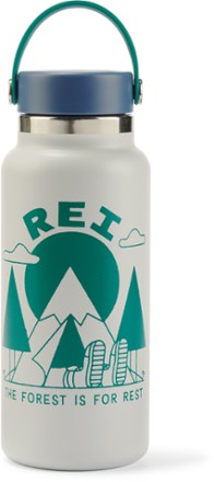 REI Co-op Hydro Flask Wide-Mouth Vacuum Water Bottle with Flex Cap - Forest - 32 fl. oz.