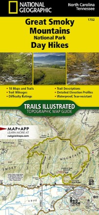 National Geographic Great Smoky Mountains National Park Day Hikes Topographic Map Guide