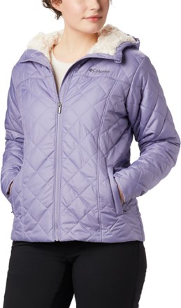 plus size columbia copper crest hooded quilted jacket