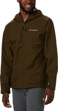 columbia men's softshell hooded jacket