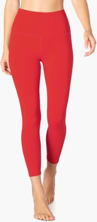 red yoga leggings