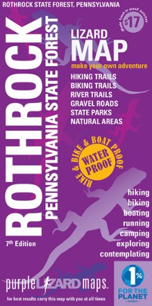 Purple Lizard Maps Rothrock Pennsylvania State Forest Map - 7th Edition