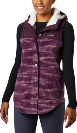 women's black columbia fleece vest