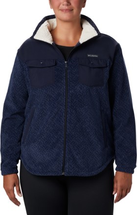 columbia plus size benton springs hooded fleece jacket