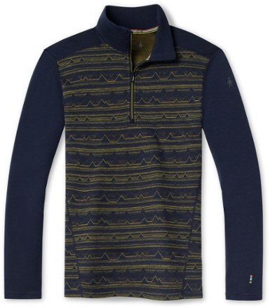 Classic Thermal Merino Pattern Quarter-Zip Base Layer Top - Men's
