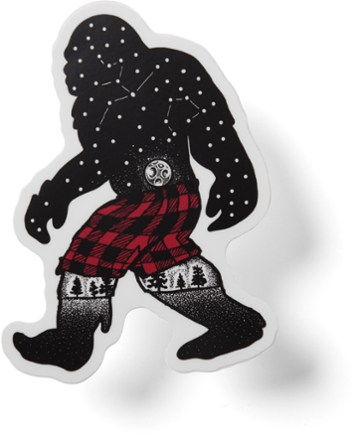 Sasquatch in Buffalo Check Sticker