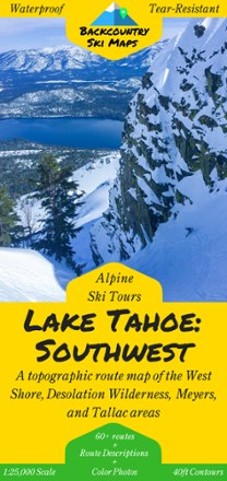 Lake Tahoe: Southwest and West Shore Backcountry Ski Map