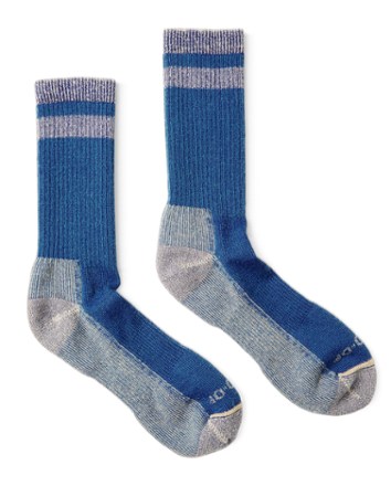 Merino Wool Lightweight Stripe Hiking Crew Socks